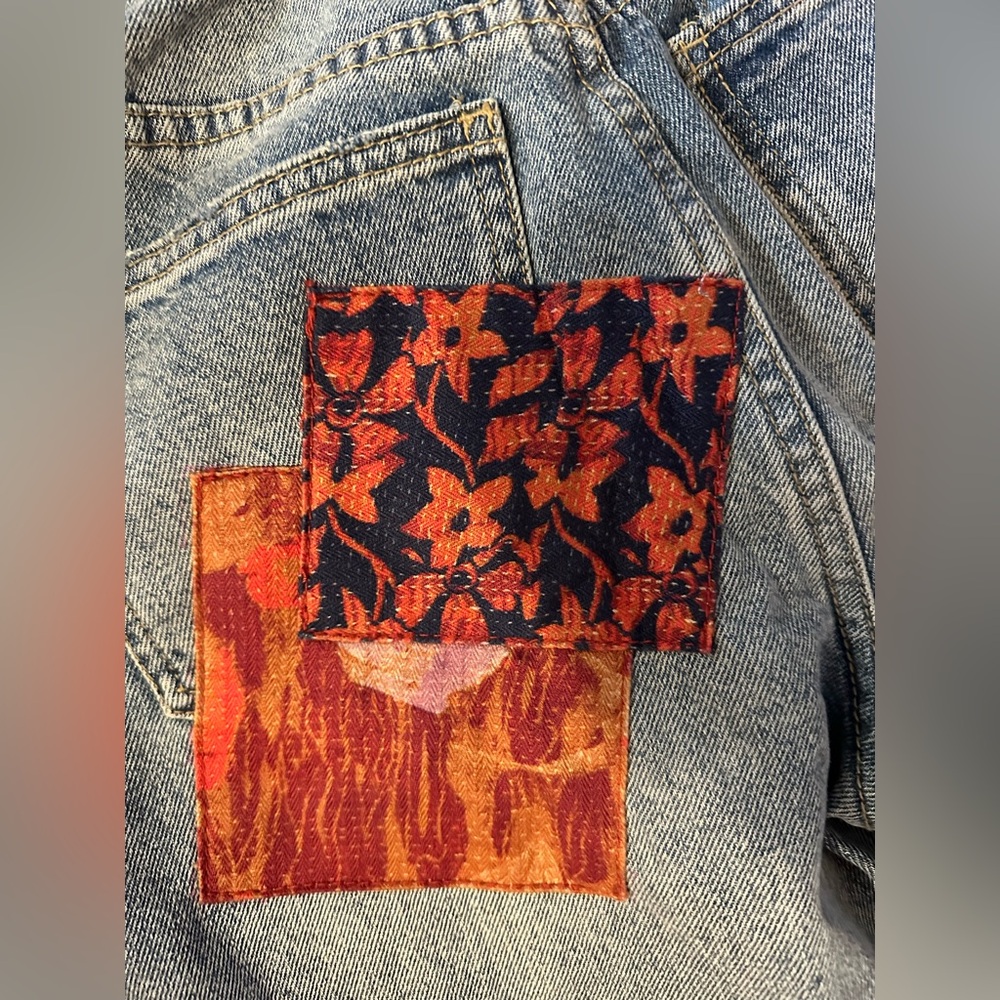 We The Free Patchwork (Free People) Patchwork Flare Jeans - Picture 13 of 16